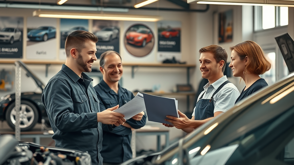 Auto repair Athens experts discussing vehicle care with local customers