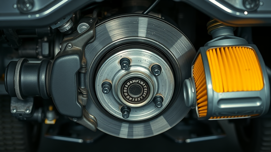 Detailed view of undercarriage after brake and oil change service