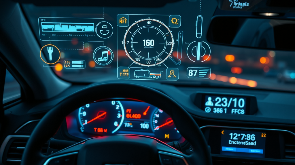 Vehicle dashboard displaying computer diagnostics data and active sensor codes.