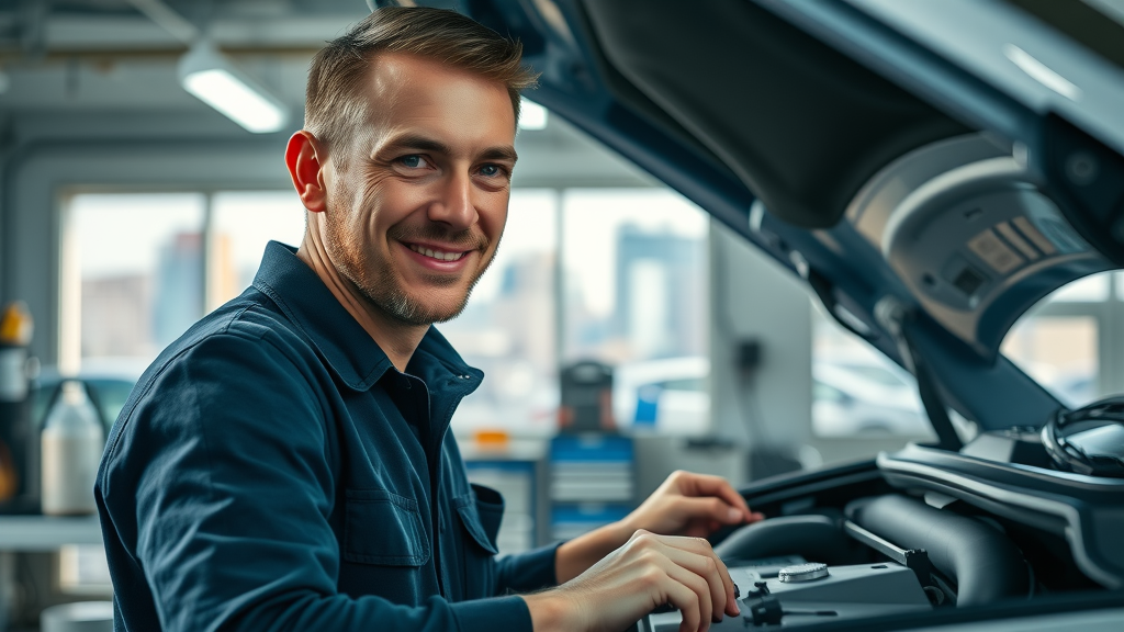 Mechanic performing thorough auto repair Augusta check-up in professional setting.